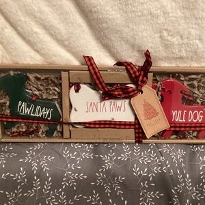Rae Dunn dog ornaments